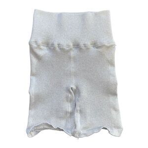 Free people High Waist Ribbed Biker Shorts In Grey